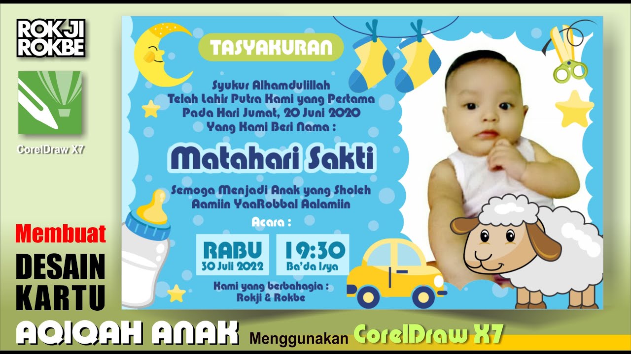 Detail Desain Kartu Selapanan Bayi Nomer 23