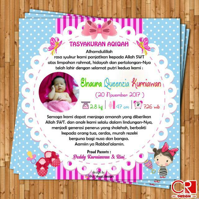 Detail Desain Kartu Selapanan Bayi Nomer 35