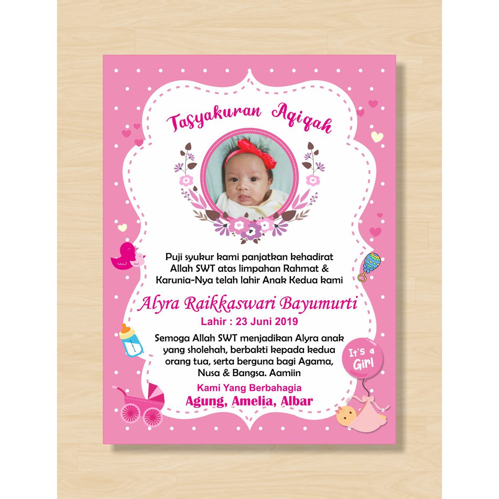 Detail Desain Kartu Ucapan Aqiqah Kosong Nomer 12