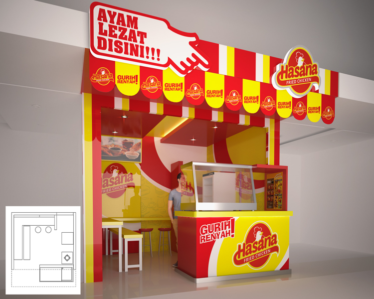 Detail Desain Mini Resto Fried Chicken Nomer 10