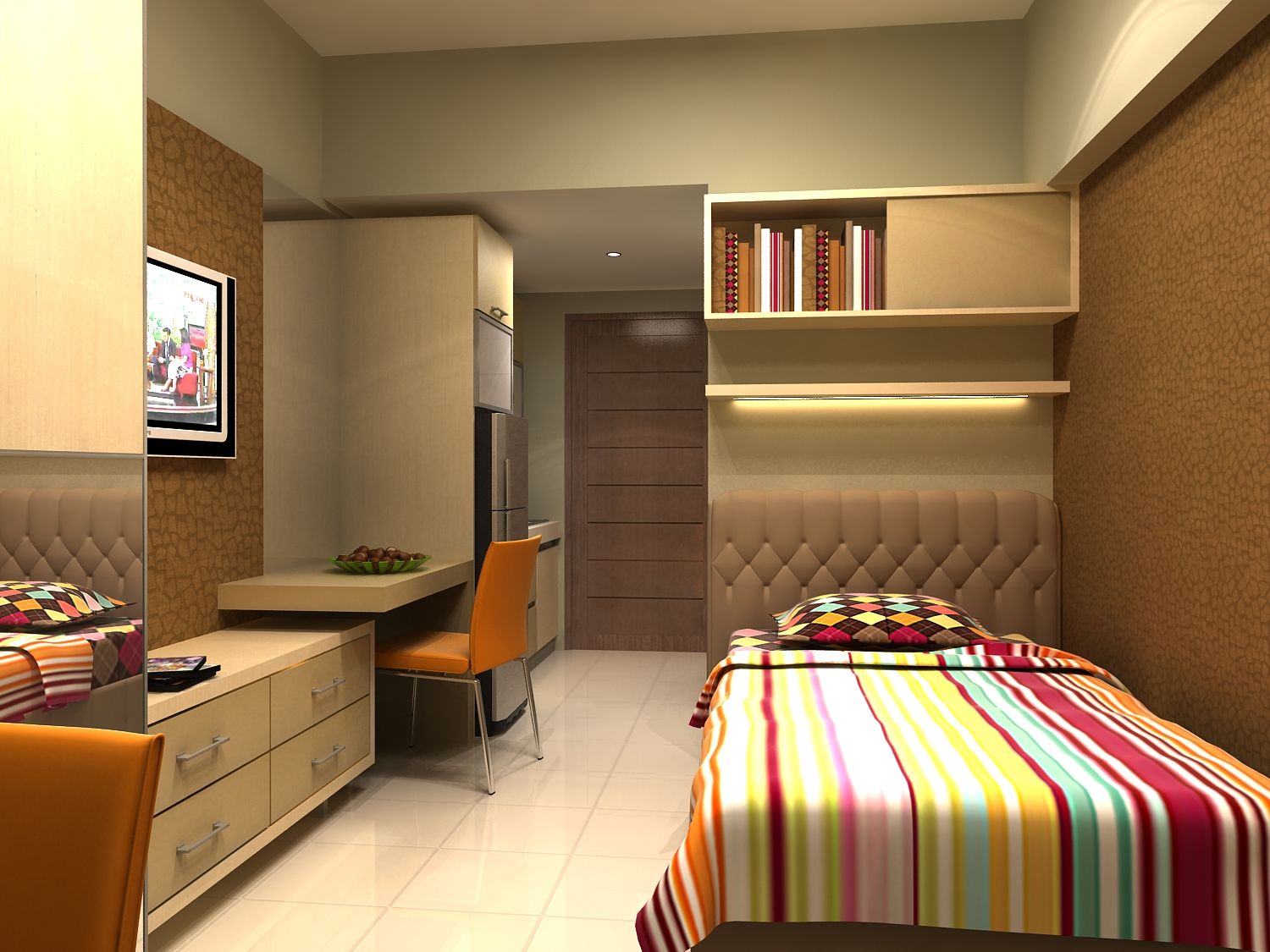 Detail Desain Minimalis Apartemen Studio Nomer 5