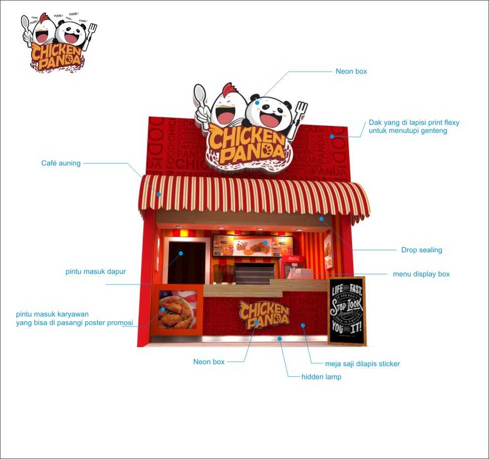 Detail Desain Outlet Fried Chicken Nomer 14