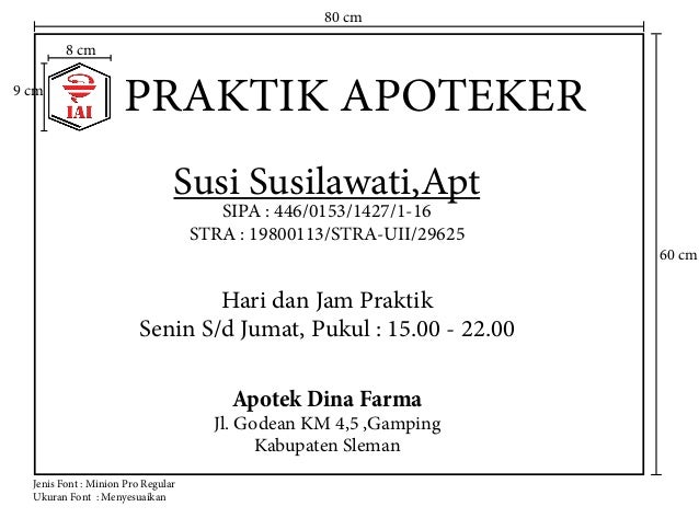 Detail Desain Papan Nama Apotek Nomer 12