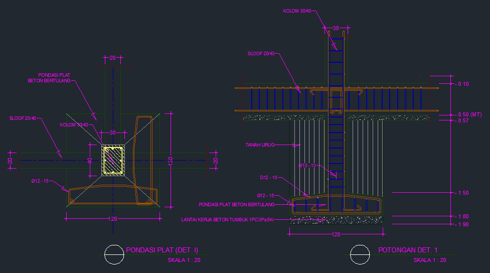 Detail Desain Pondasi Telapak Nomer 24