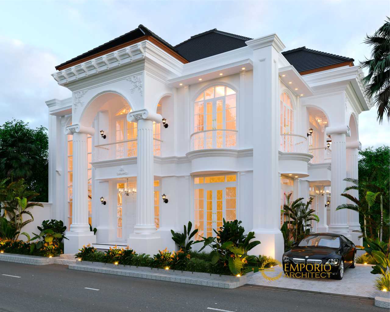 Detail Desain Rumah American Classic Nomer 39