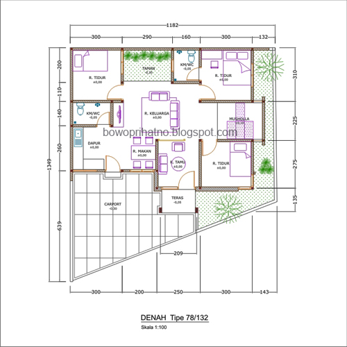 Detail Desain Rumah Di Tanah Trapesium Nomer 22