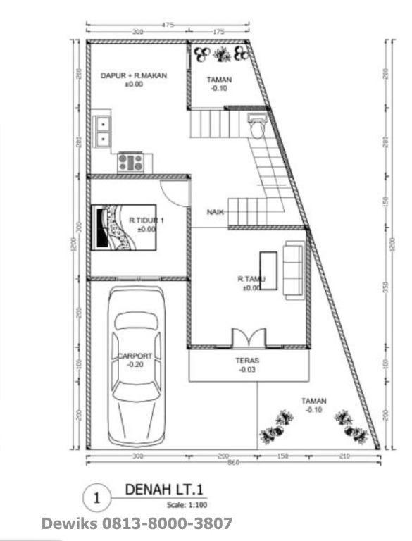 Detail Desain Rumah Di Tanah Trapesium Nomer 36