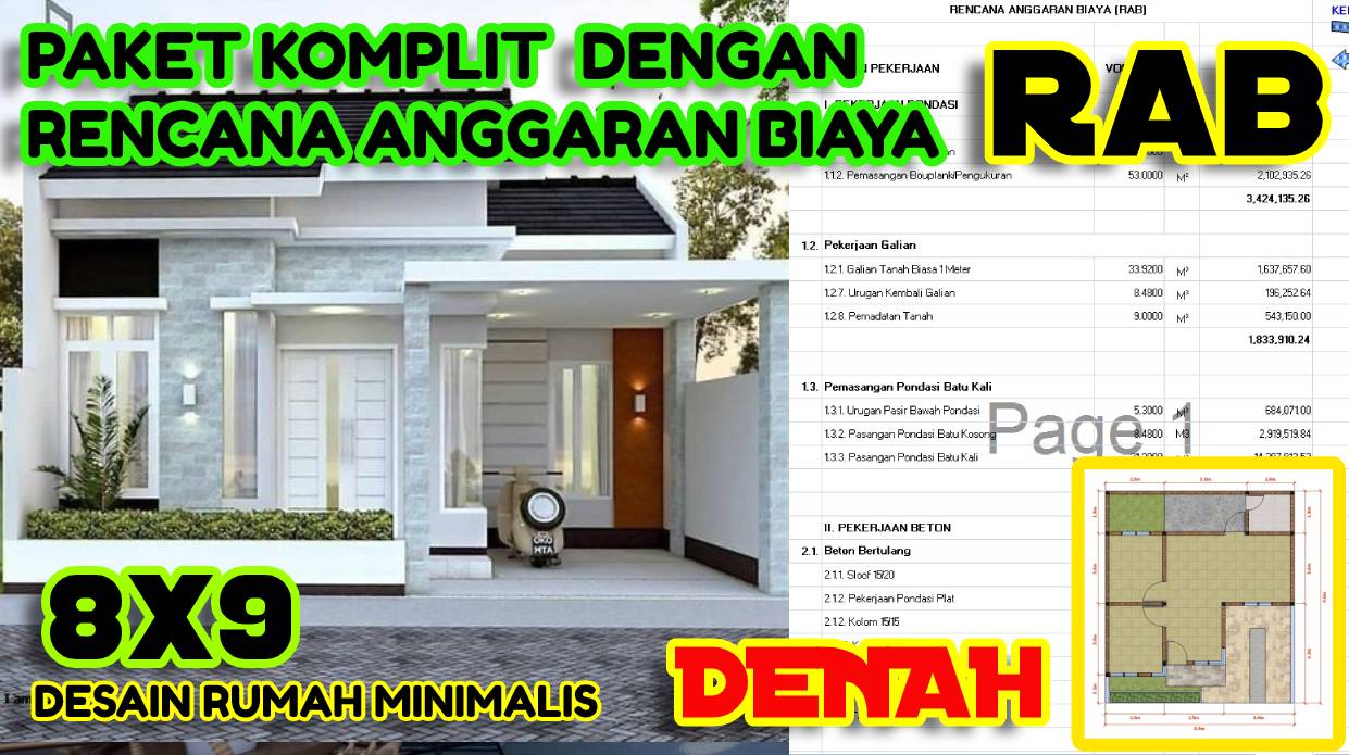 Detail Desain Rumah Minimalis Beserta Rincian Biaya Nomer 13