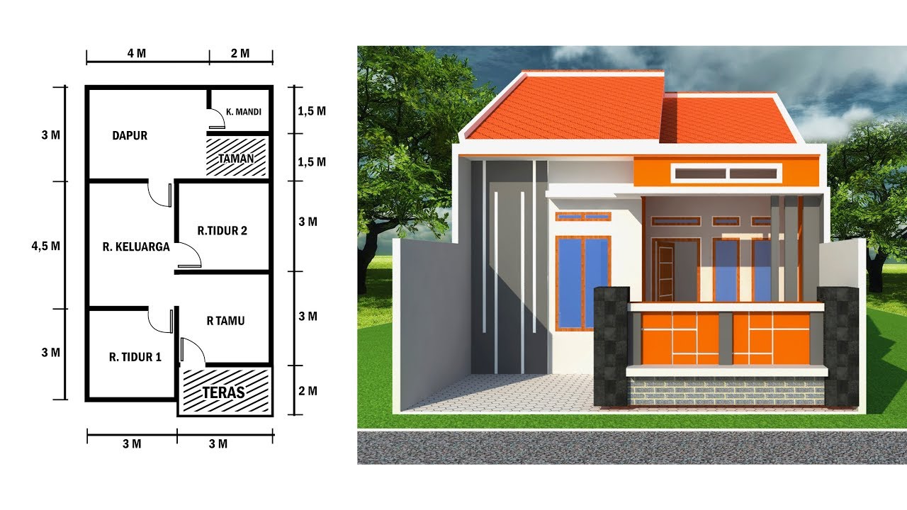 Detail Desain Rumah Minimalis Beserta Ukurannya Nomer 2
