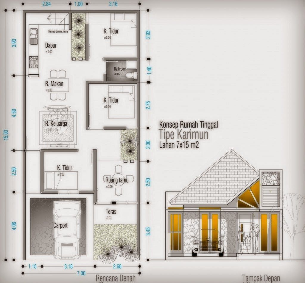 Detail Desain Rumah Persegi Panjang Ke Belakang Nomer 3