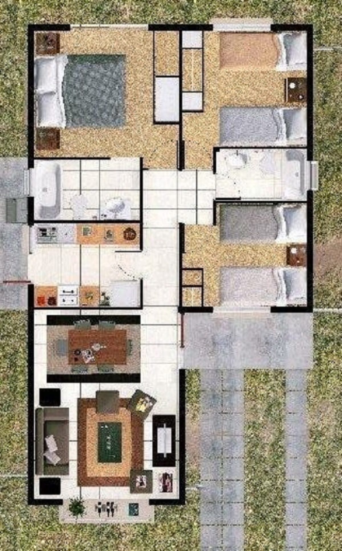 Detail Desain Rumah Persegi Panjang Ke Belakang Nomer 35