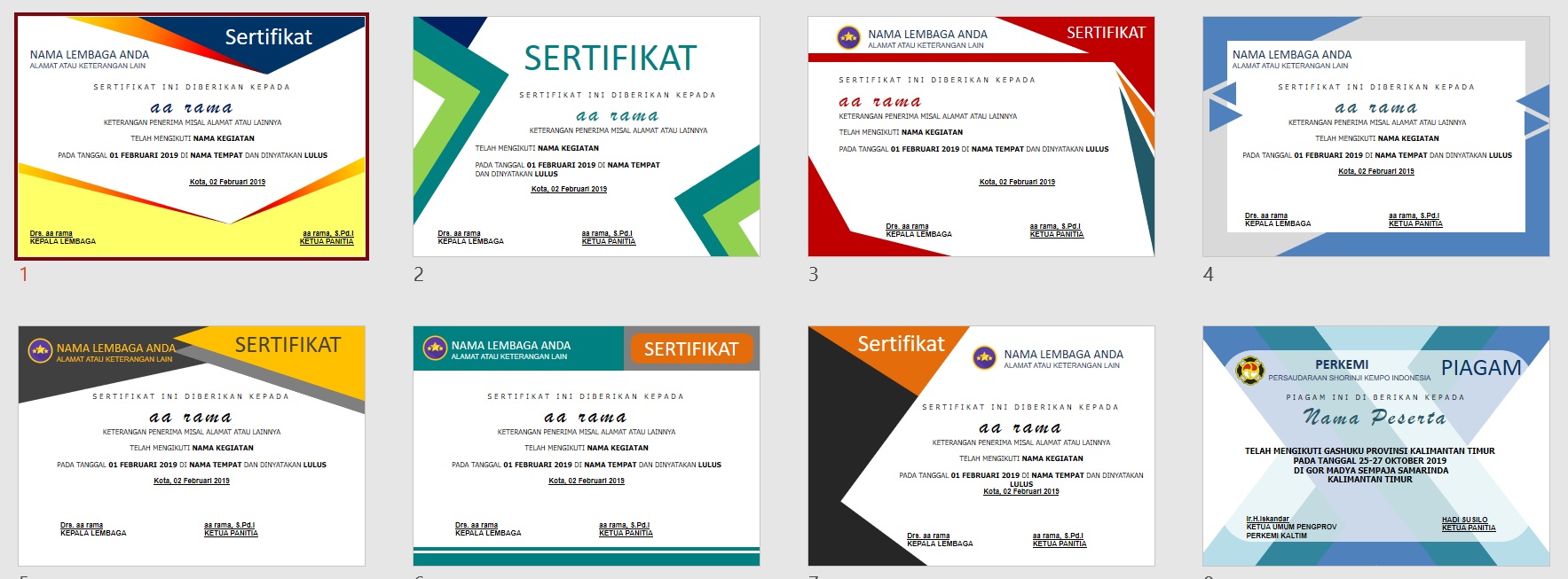 Detail Desain Sertifikat Online Gratis Nomer 29