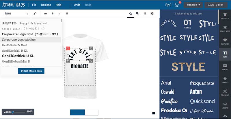 Detail Desain Tulisan Kaos Online Nomer 23