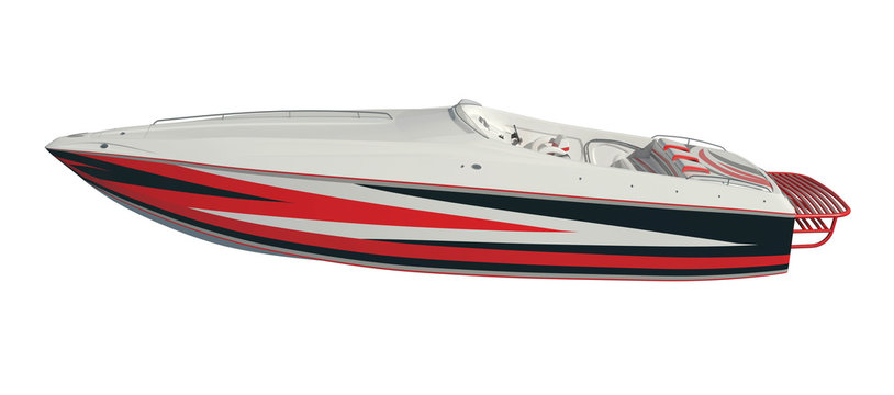 Detail Desain Warna Speed Boat Nomer 4