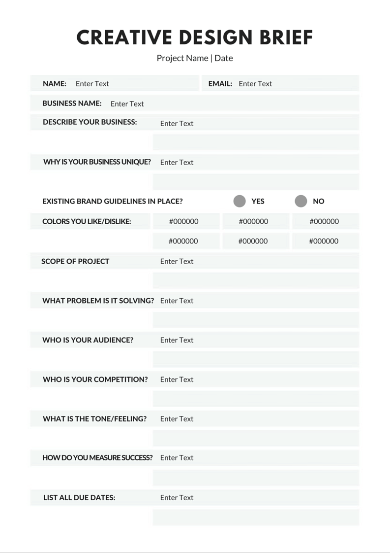 Detail Design Brief Template Nomer 45