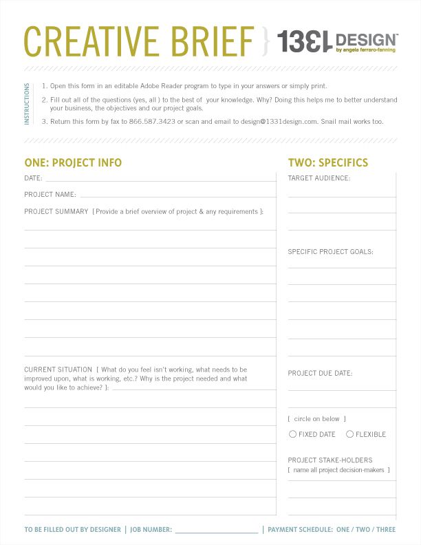 Detail Design Brief Template Word Nomer 21