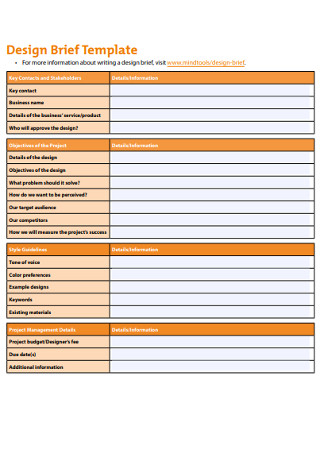 Detail Design Brief Template Word Nomer 28