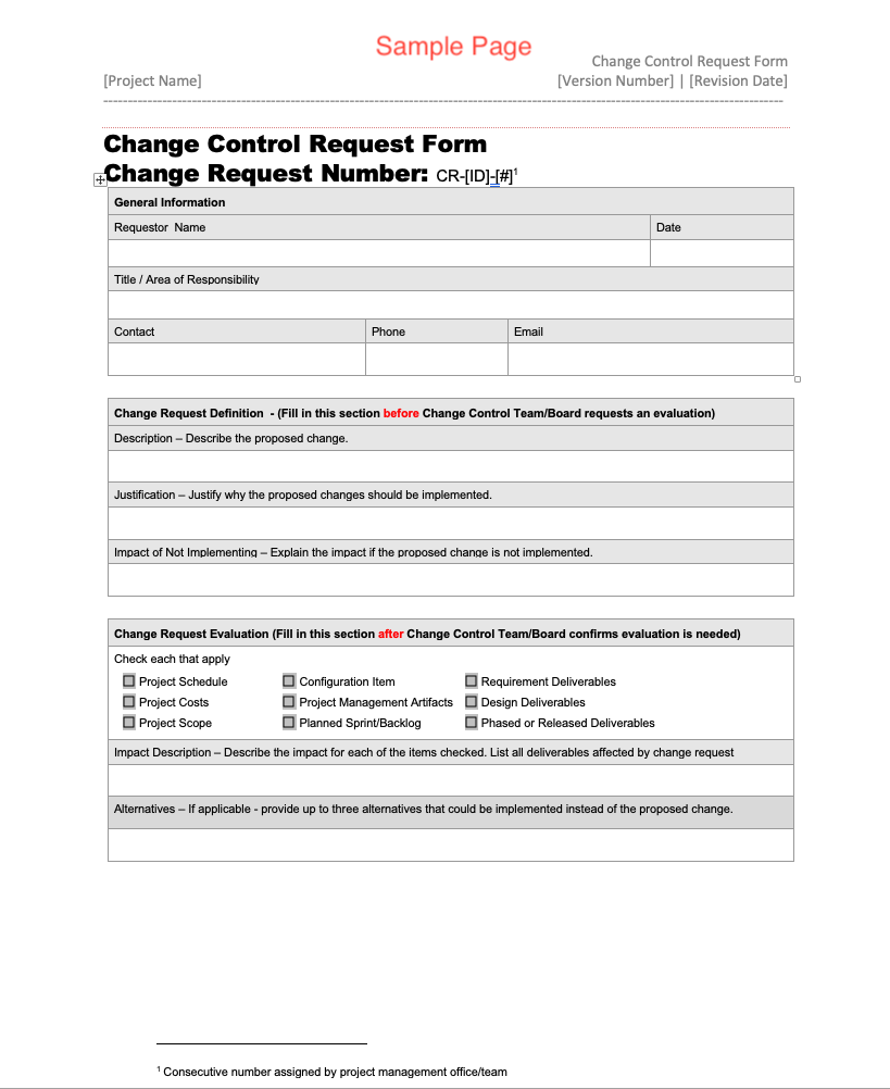 Detail Design Change Control Template Nomer 7