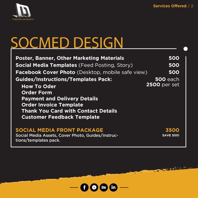 Detail design rate card template koleksi nomer 3