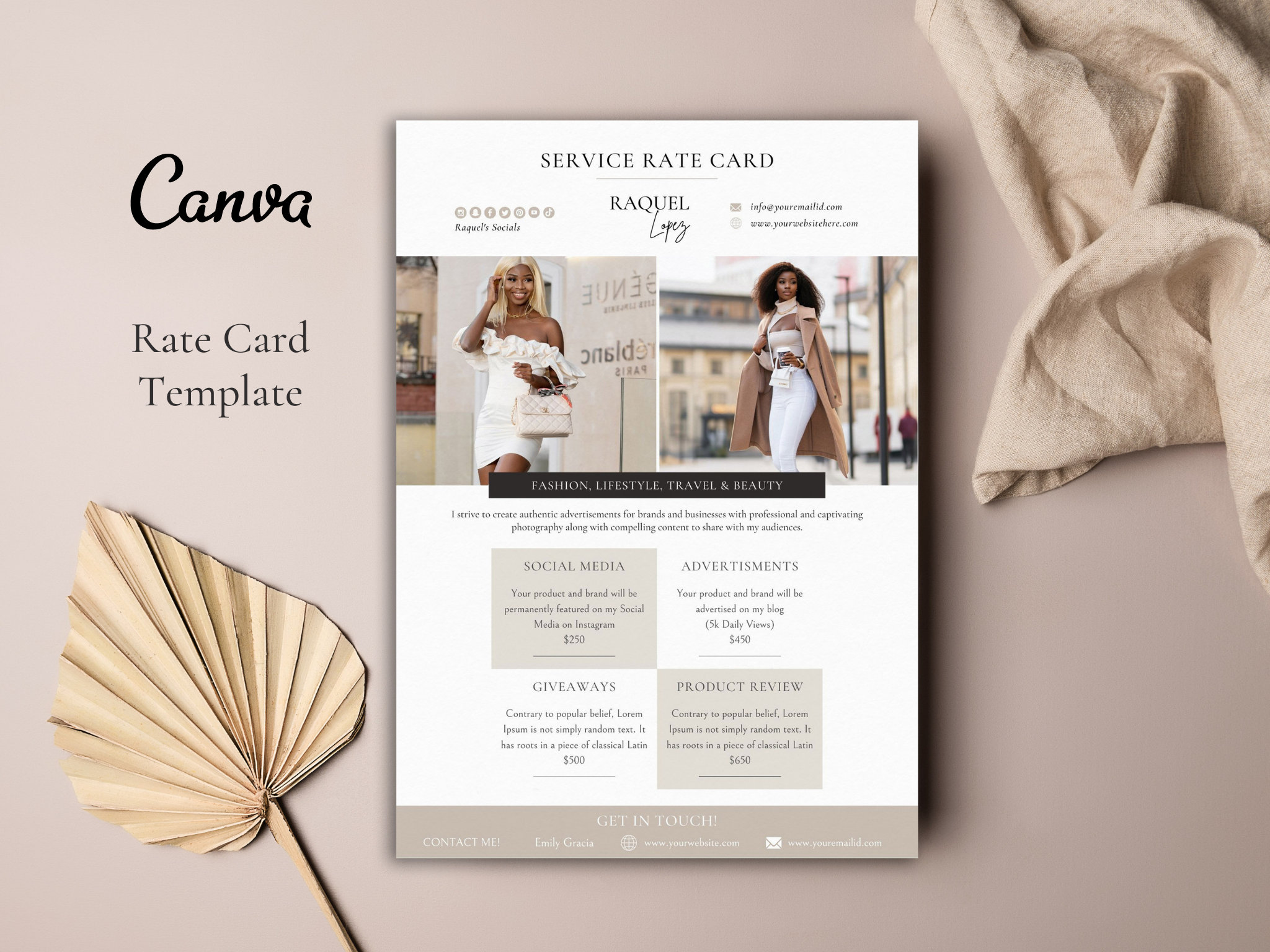 Detail Design Rate Card Template Koleksi Nomer 4