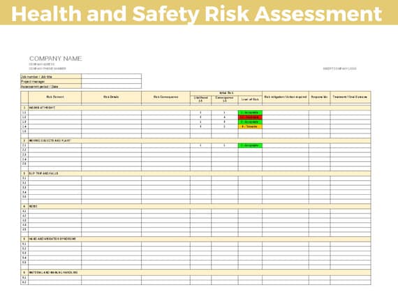 Detail Design Risk Assessment Template Nomer 37