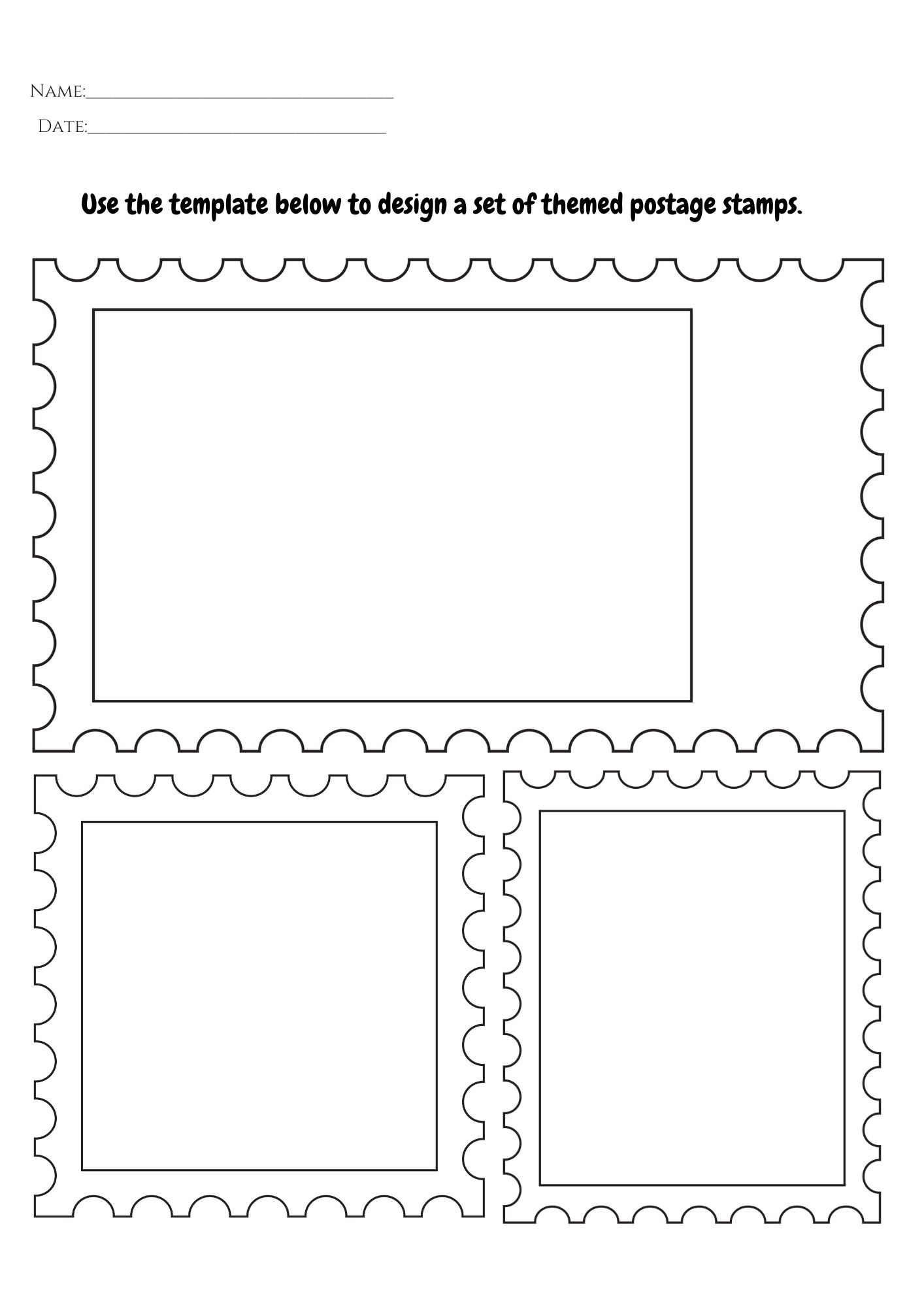 Detail Design Stamp Template Nomer 18