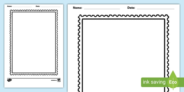 Detail Design Stamp Template Nomer 6