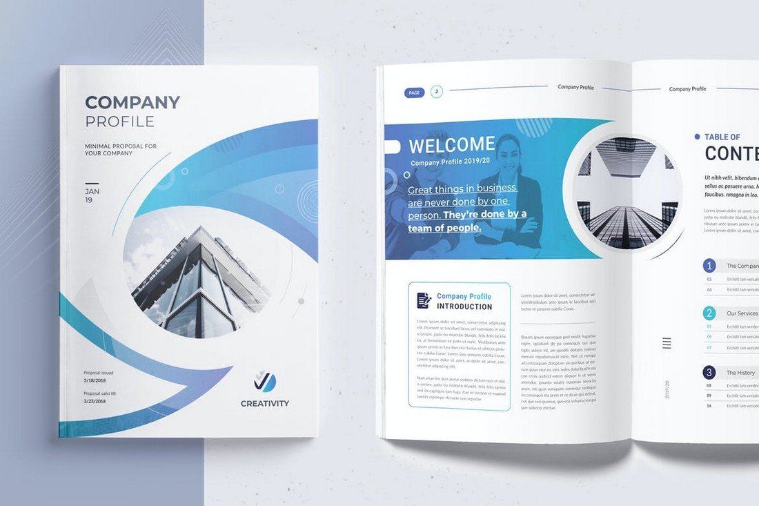 Detail Design Template Company Profile Nomer 12