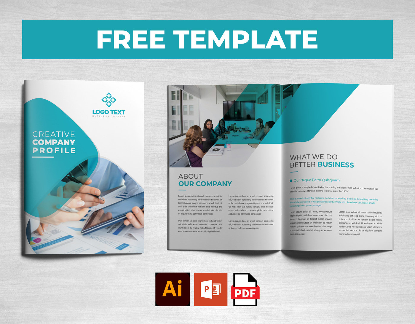 Detail Design Template Company Profile Nomer 13