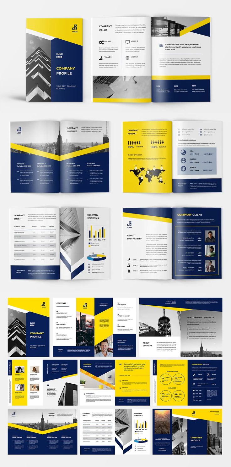 Detail Design Template Company Profile Nomer 49