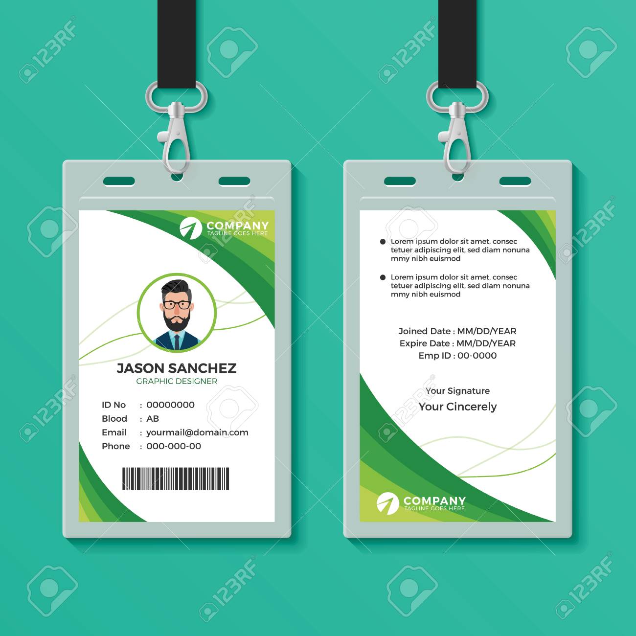 Detail Design Template Id Card Nomer 4