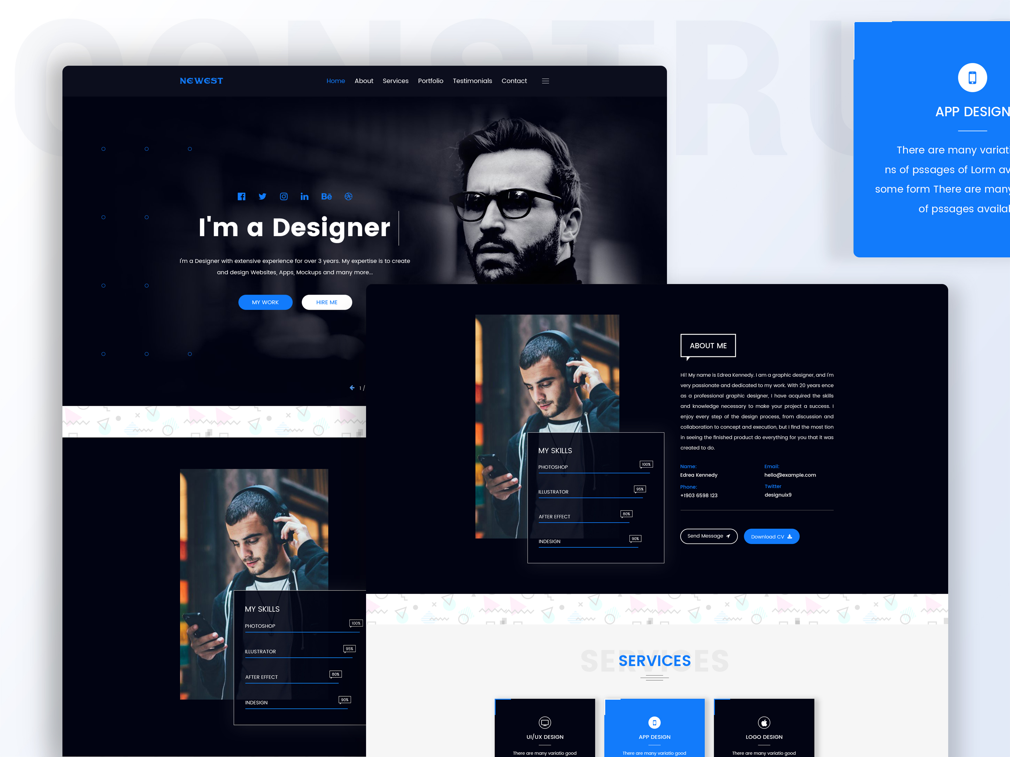 Detail Designer Portfolio Template Free Download Nomer 3