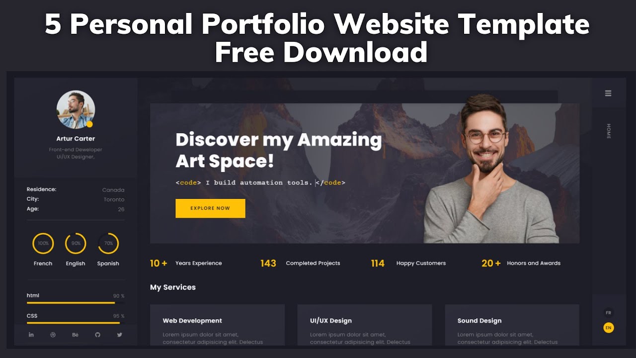 Detail Designer Portfolio Template Free Download Nomer 49