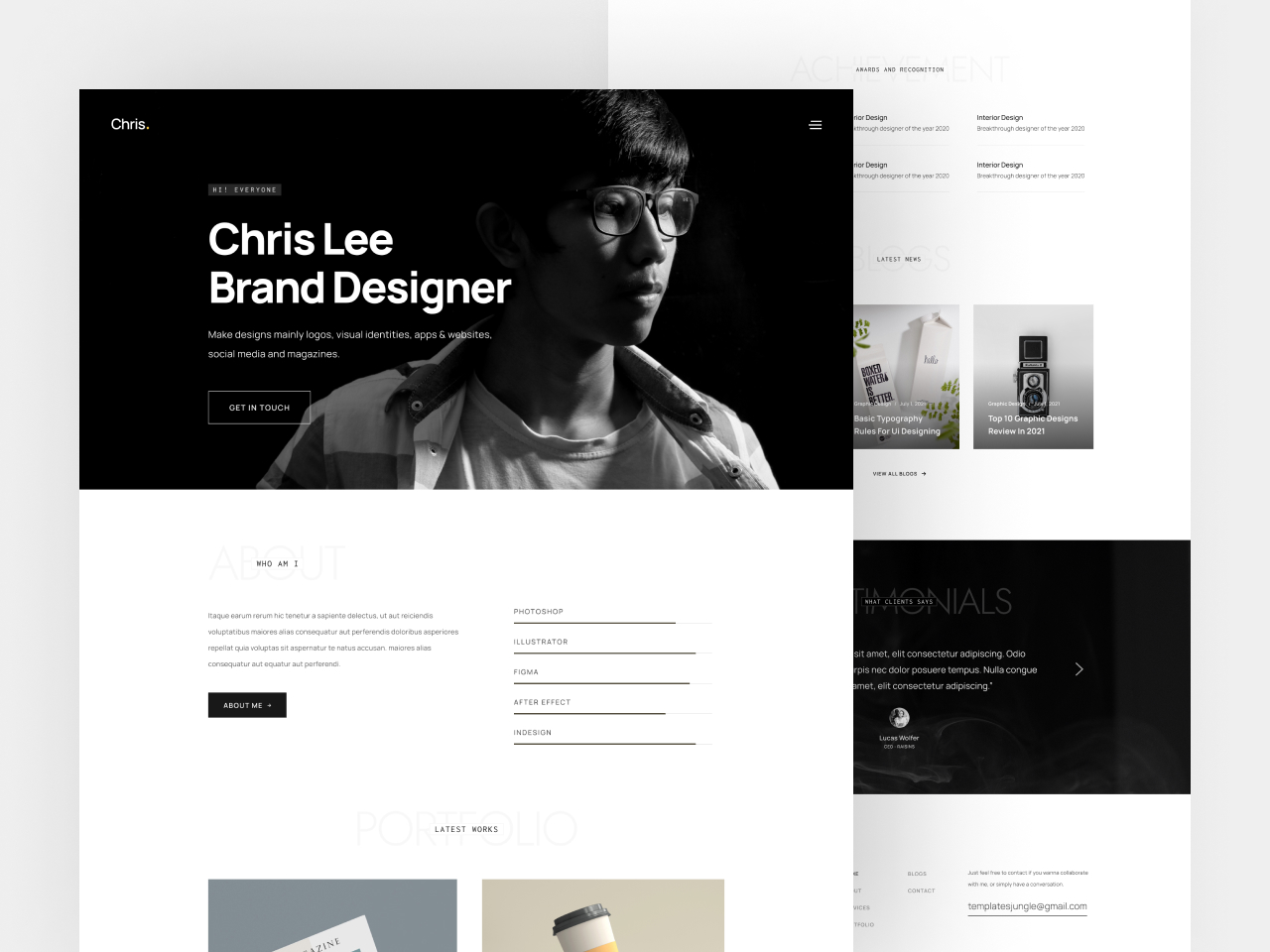 Detail Designer Portfolio Template Free Download Nomer 52