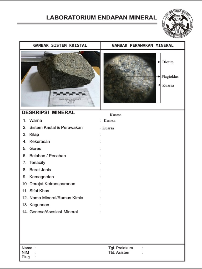 Detail Deskripsi Mineral Kuarsa Nomer 26