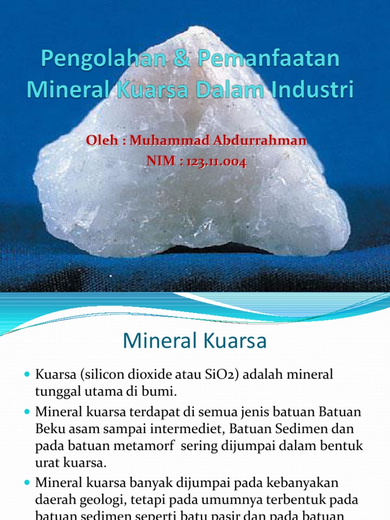 Detail Deskripsi Mineral Kuarsa Nomer 32