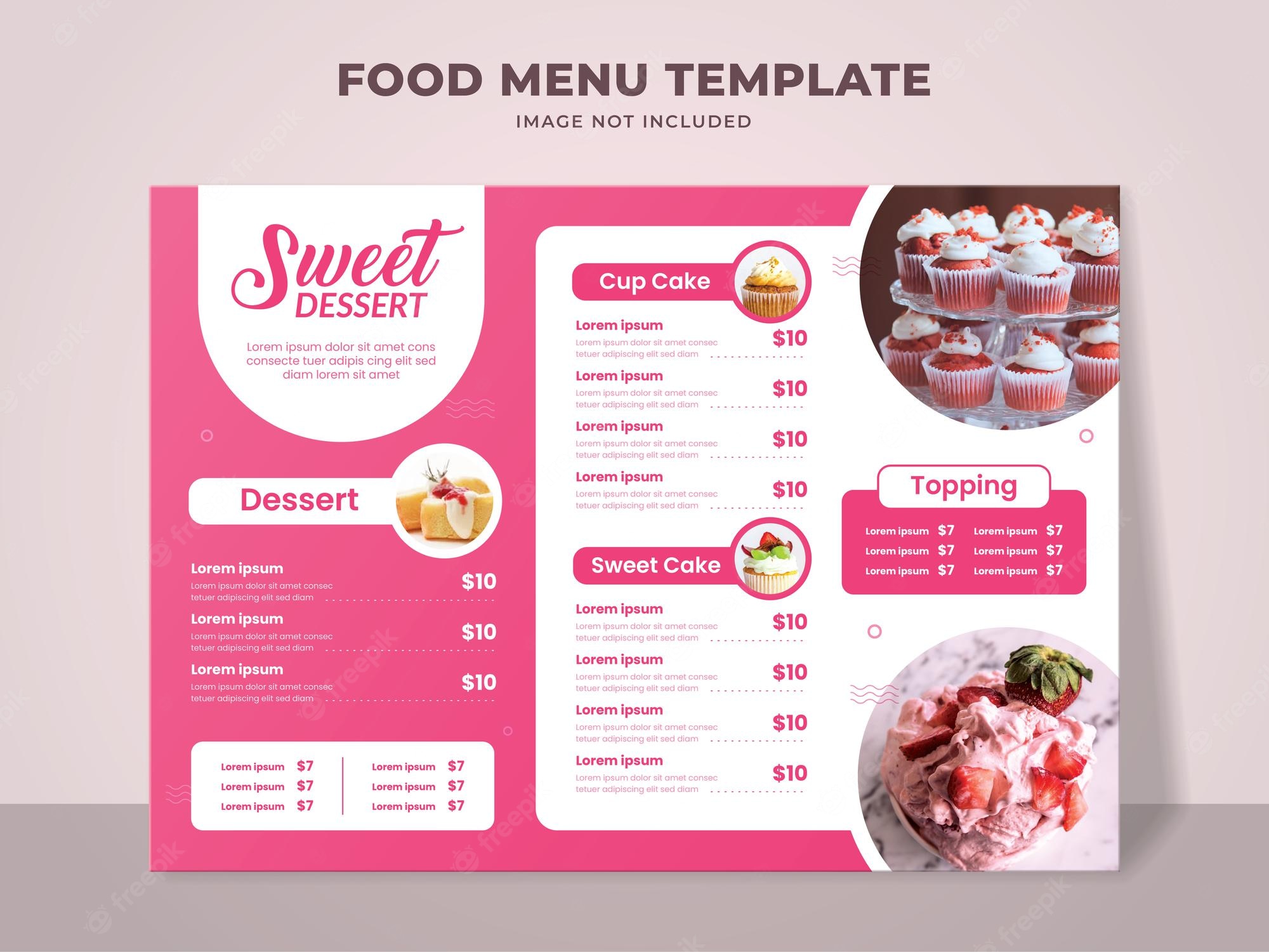 Detail Dessert Menu Template Nomer 16