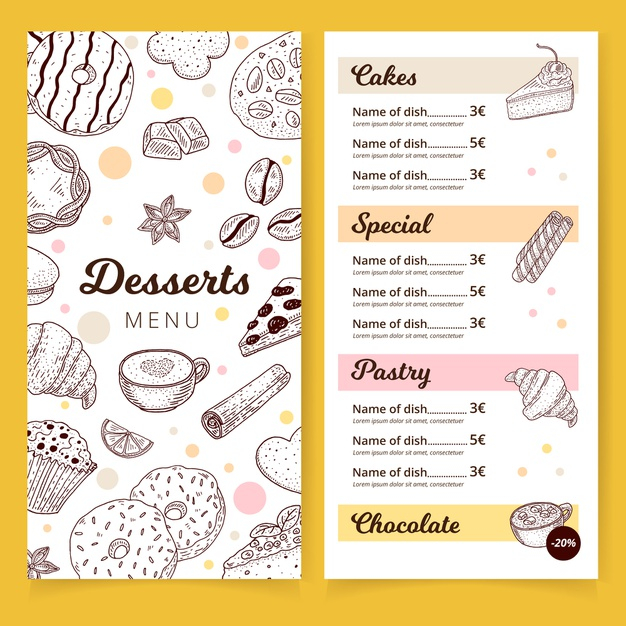 Detail Dessert Menu Template Nomer 20