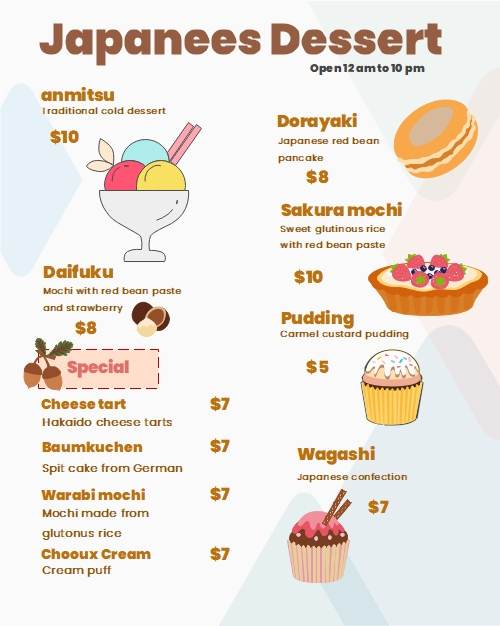 Detail Dessert Menu Template Nomer 23