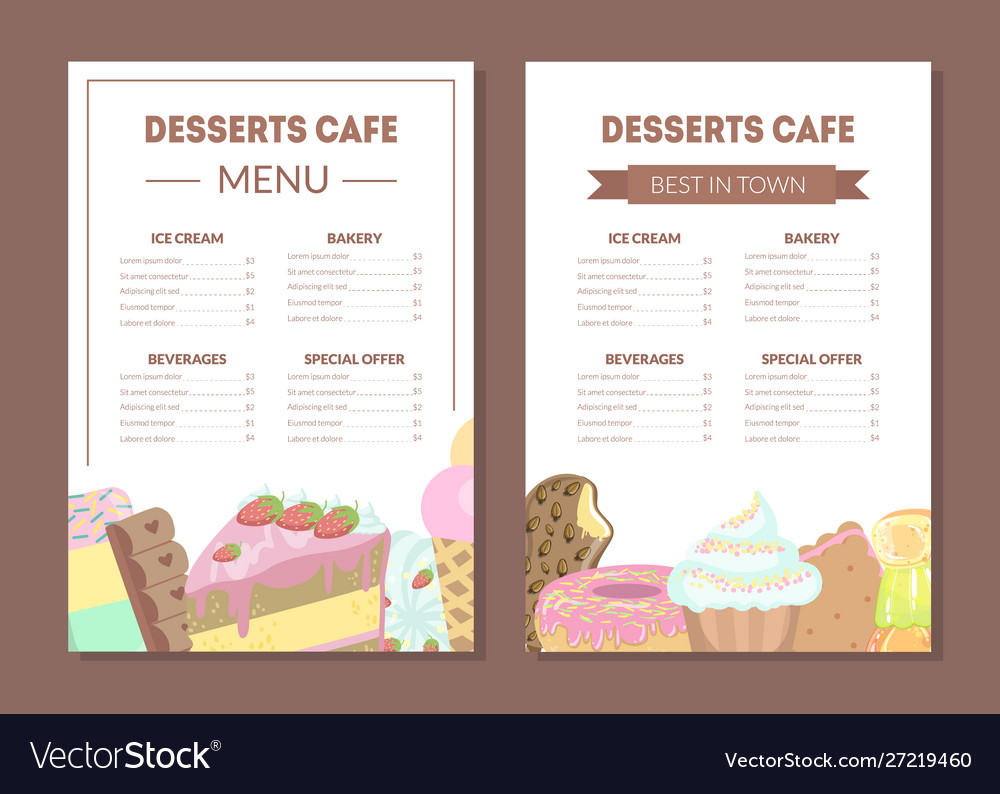 Detail Dessert Menu Template Nomer 24