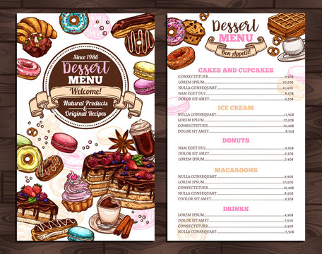 Detail Dessert Menu Template Nomer 27