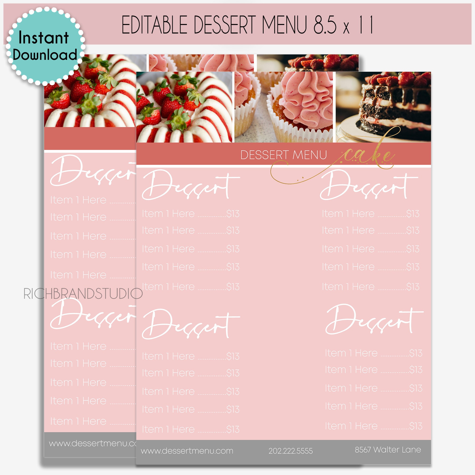 Detail Dessert Menu Template Nomer 36