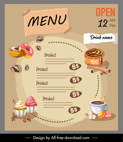 Detail Dessert Menu Template Nomer 5