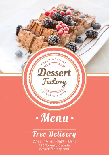 Detail Dessert Menu Template Nomer 46