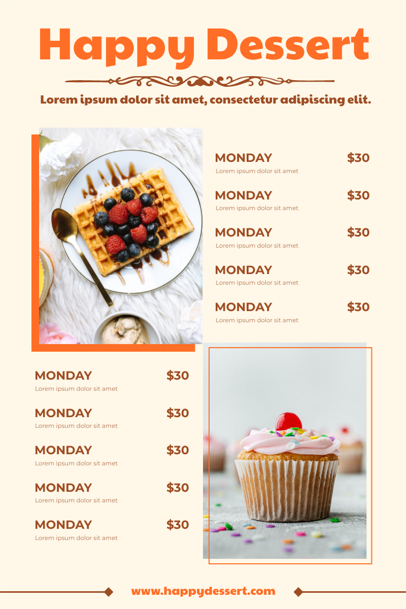 Detail Dessert Menu Template Nomer 47