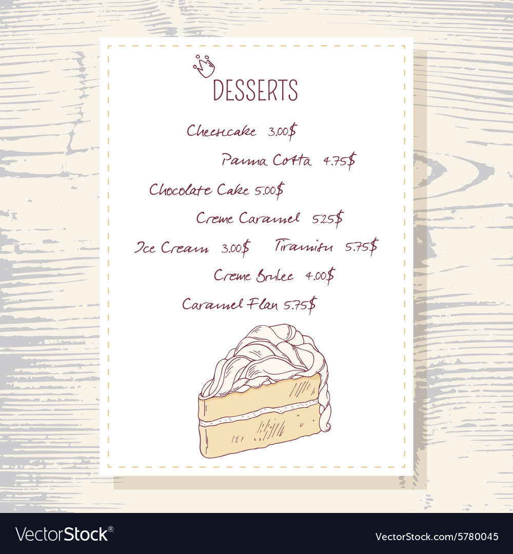 Detail Dessert Menu Template Nomer 53