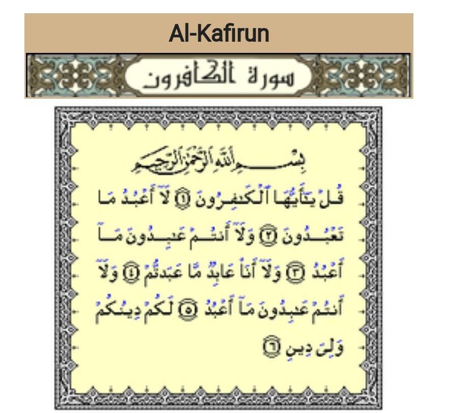 Detail Di Kota Apa Quran Surat Al Kafirun Diwahyukan Nomer 21