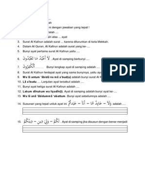 Detail Di Kota Apa Quran Surat Al Kafirun Diwahyukan Nomer 33