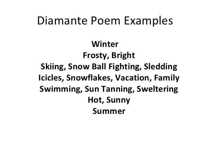 Detail Diamante Poem Template Nomer 20