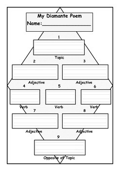 Detail Diamante Poem Template Nomer 44